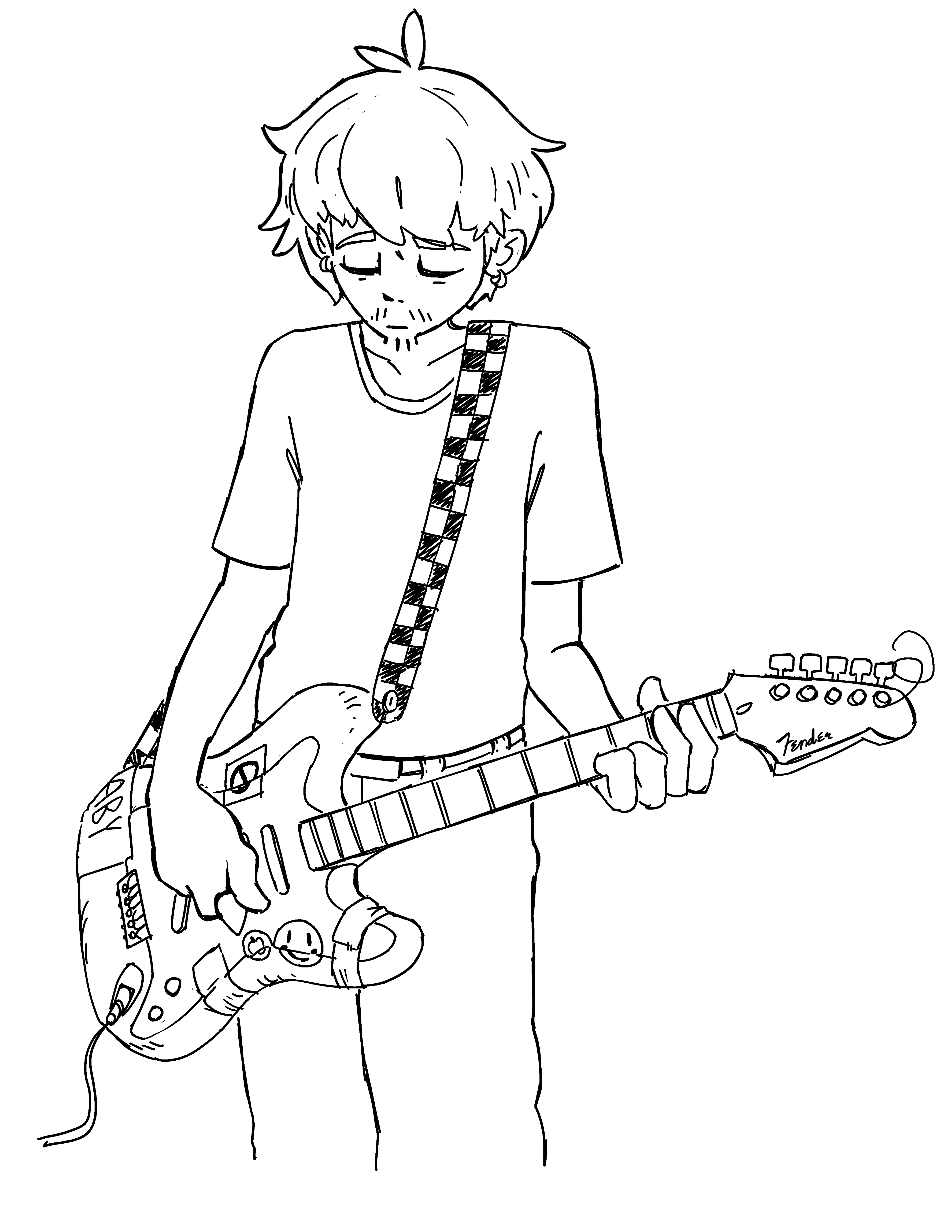 max playing guitar